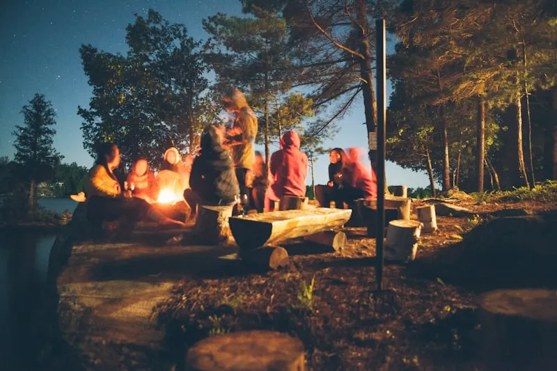 Outdoor camping setup under the stars in Utah