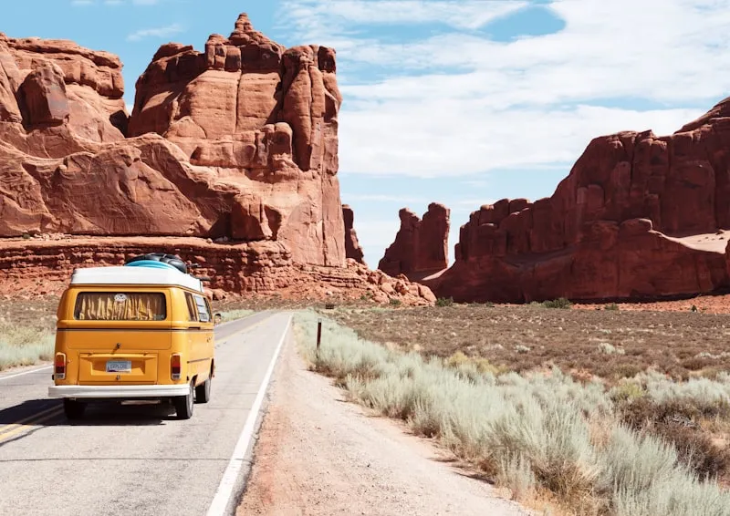 Scenic local red rock attraction landscape in Southern Utah