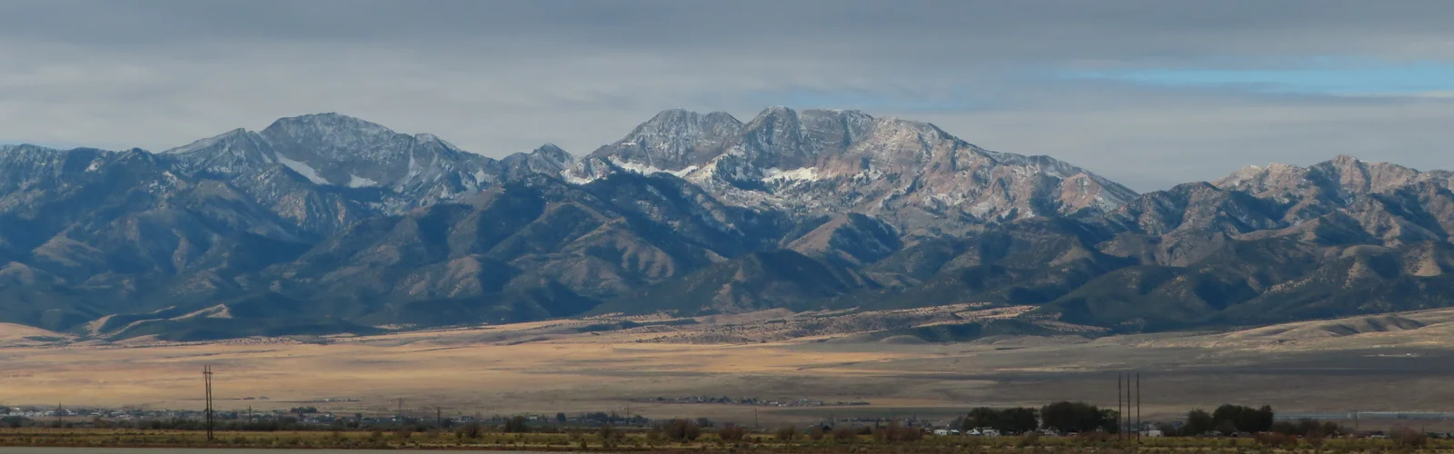 Deseret Peak in the Stansbury Mountains rising above Tooele Valley