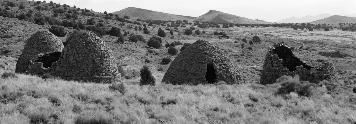 Historic Frisco charcoal kilns near Milford in Beaver County