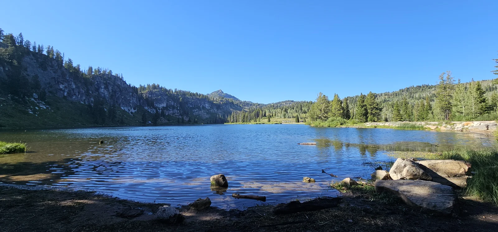Tony Grove Lake glacial cirque in Logan Canyon