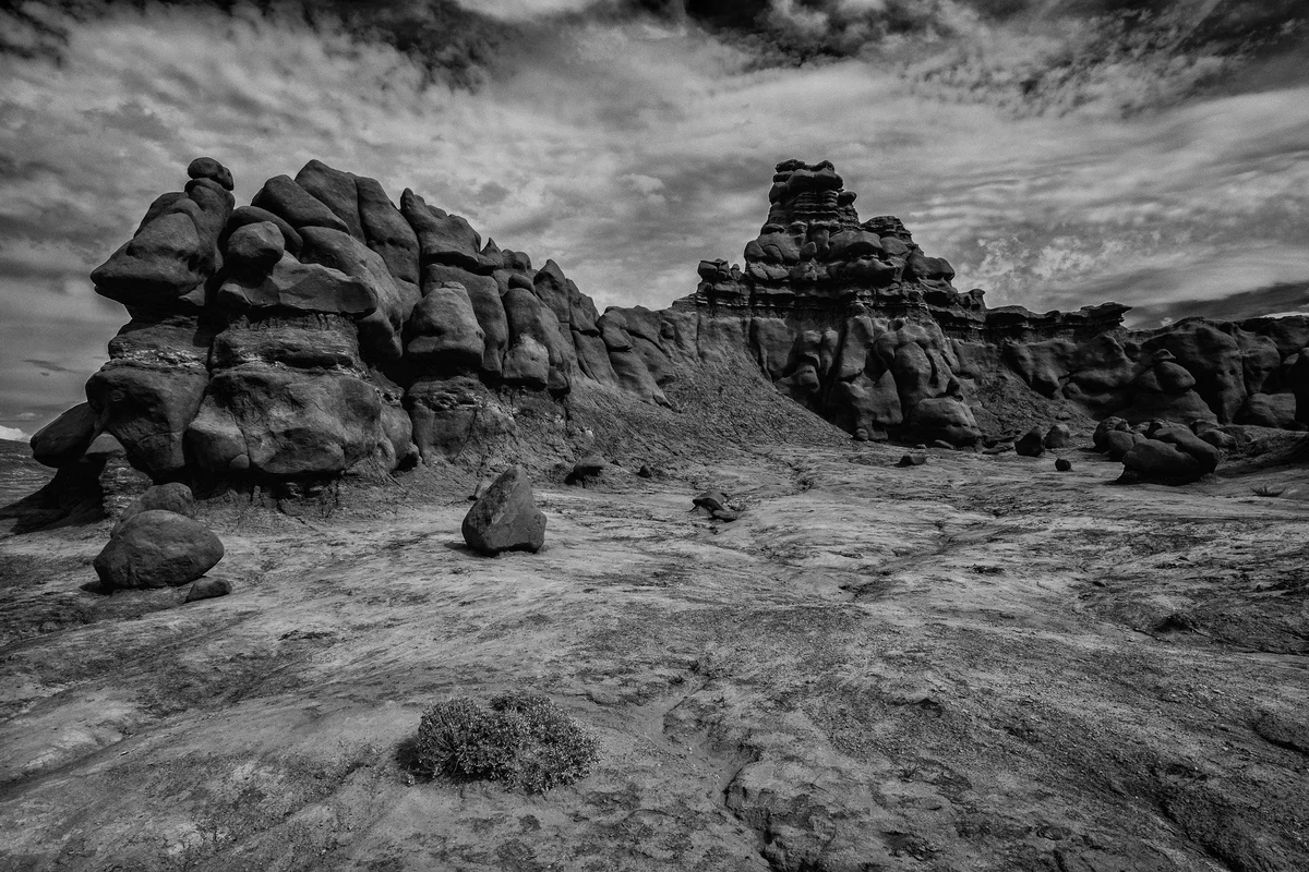 Sandstone hoodoos in Goblin Valley State Park, Emery County