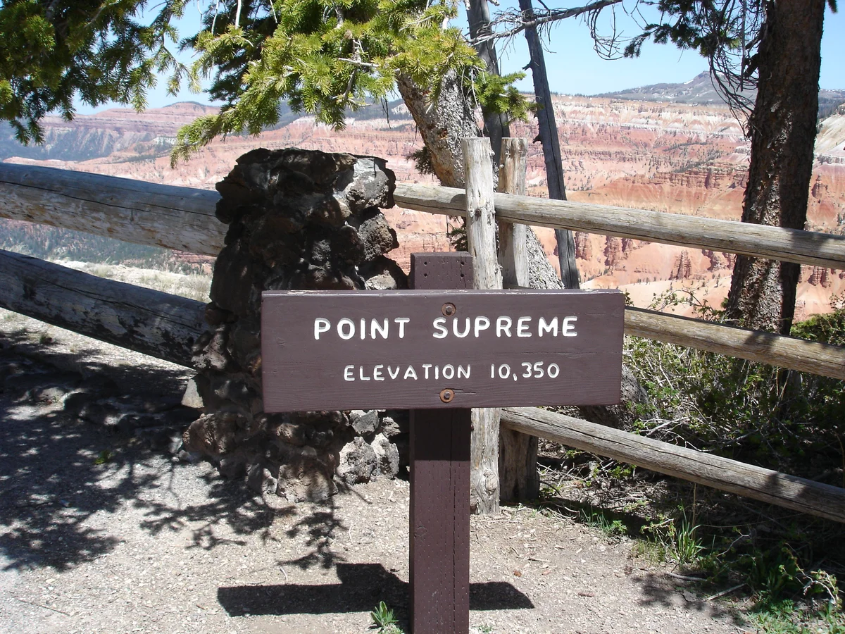 Point Supreme natural amphitheater in Cedar Breaks National Monument, Iron County