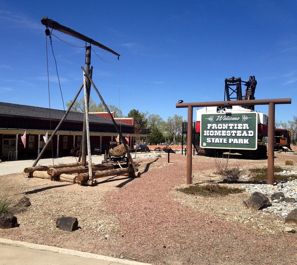 Historic carriage exhibit at Frontier Homestead State Park Museum in Cedar City