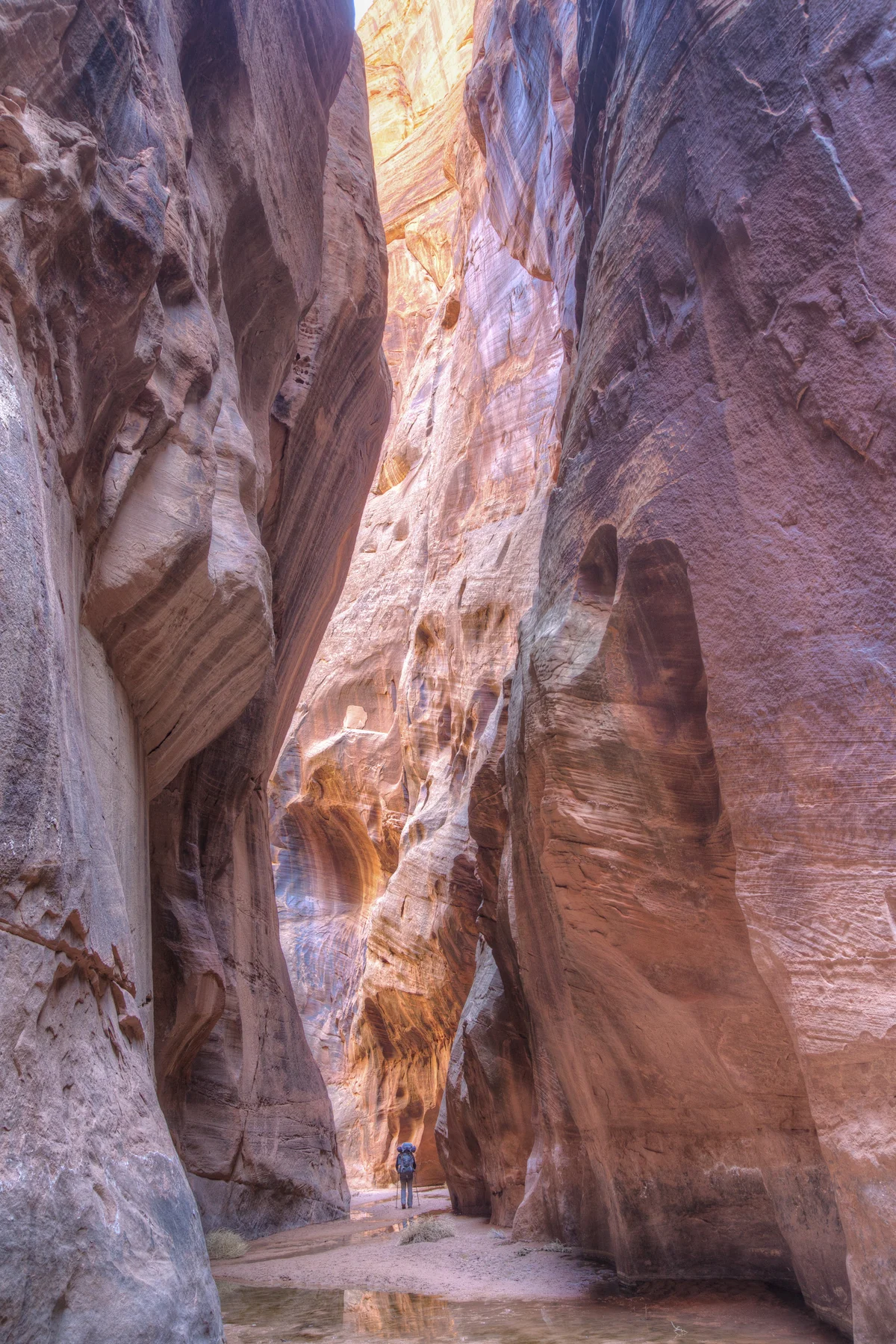 Buckskin Gulch sandstone slot canyon in Kane County