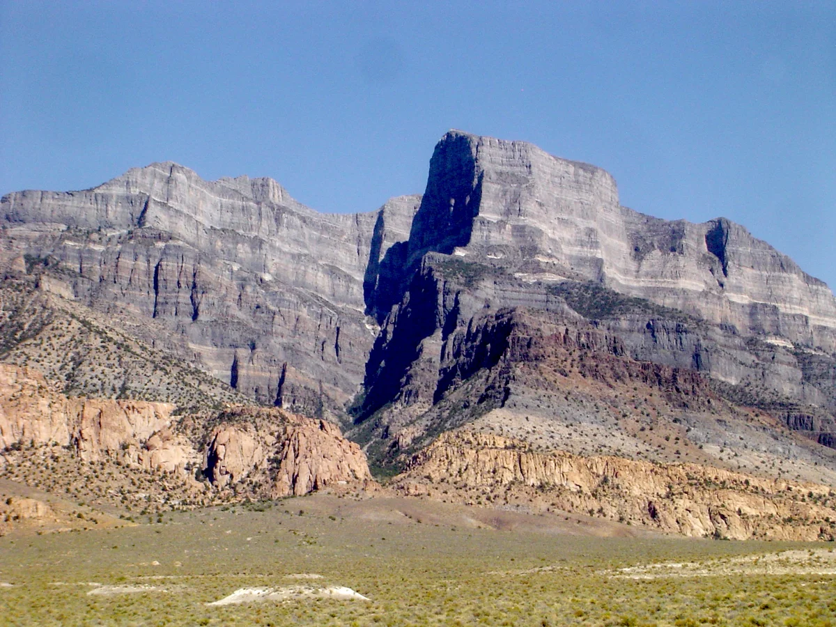 Notch Peak sheer limestone cliff in the House Range, Millard County