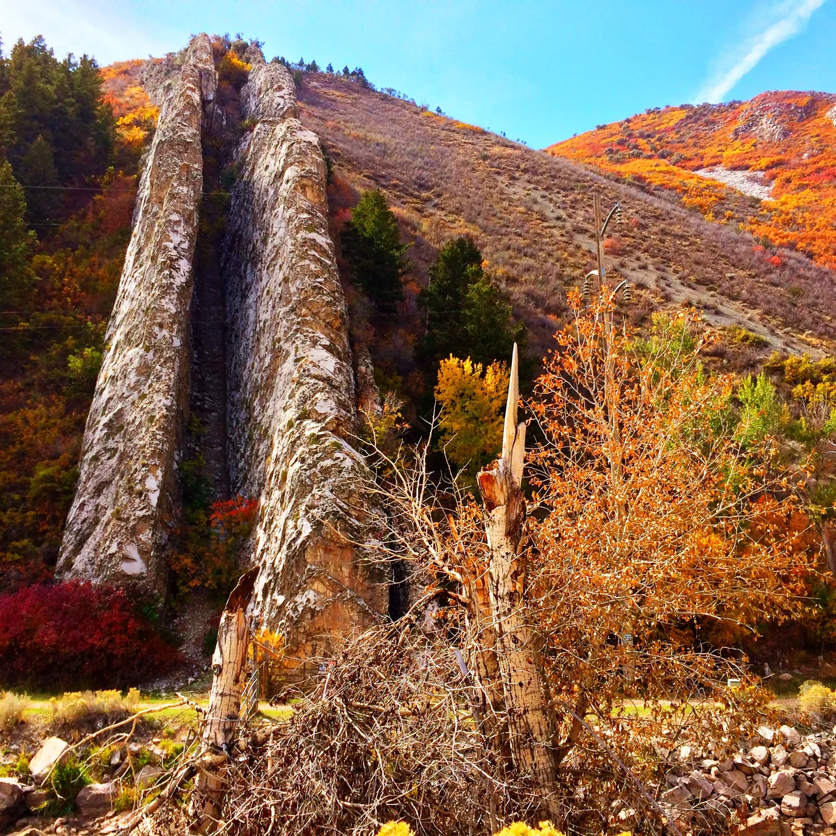 Devil's Slide geological limestone formation in Morgan County