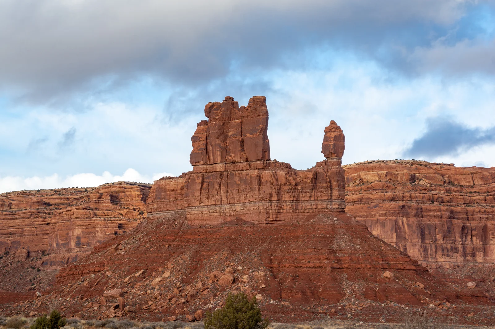 Valley of the Gods red rock sandstone buttes in San Juan County