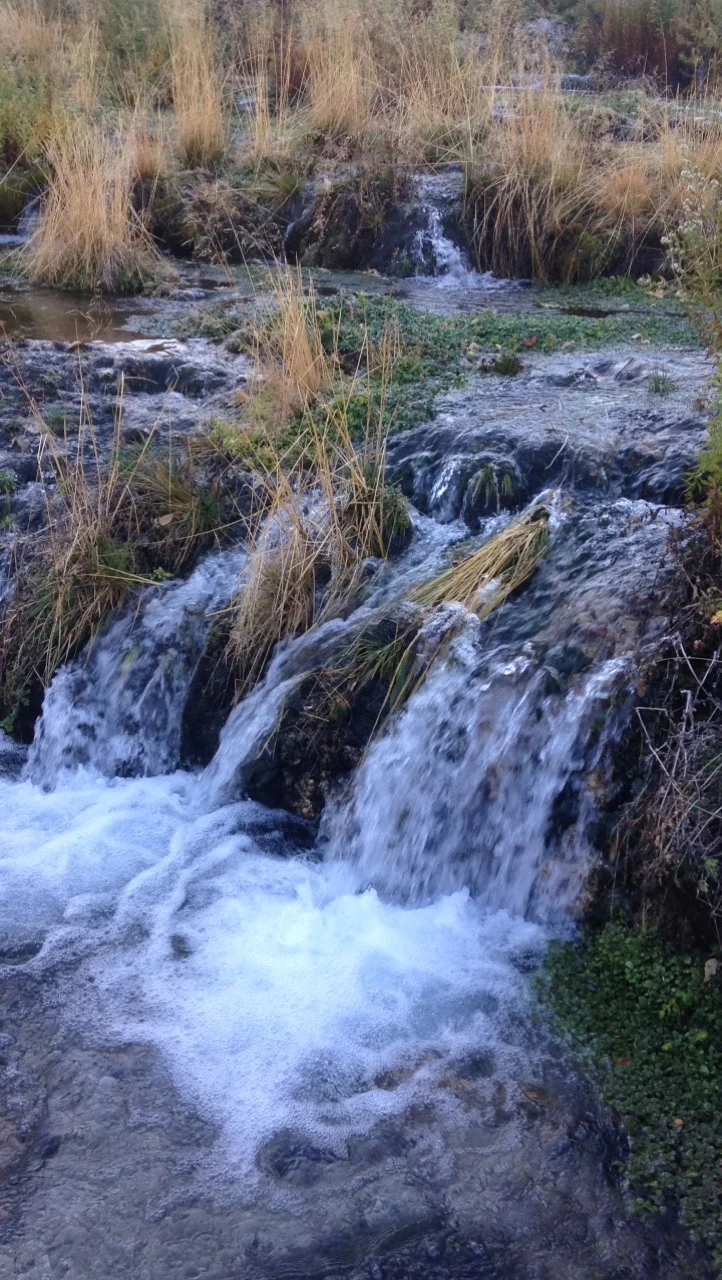 Natural spring terraces and pools at Cascade Springs in Wasatch County