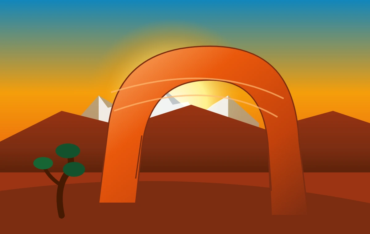 Representative illustration for Canyonlands National Park in Moab, Utah