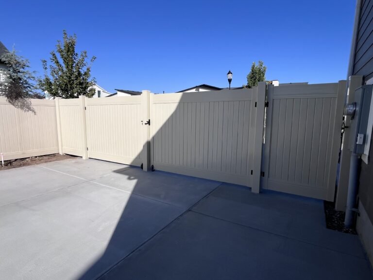 trusted fence vinyl driveway gate after herriman ut 2 768x576
